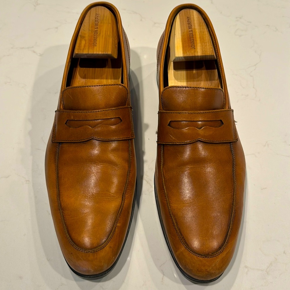Sax Fifth Avenue brown loafers with Johnston & Murphy shoe trees. Size 10.5 M.